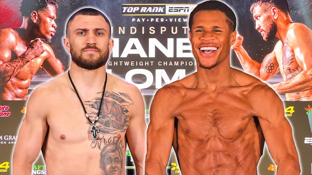 Devin Haney Vs Vasiliy Lomachenko Full Weigh In And Face Off Vide