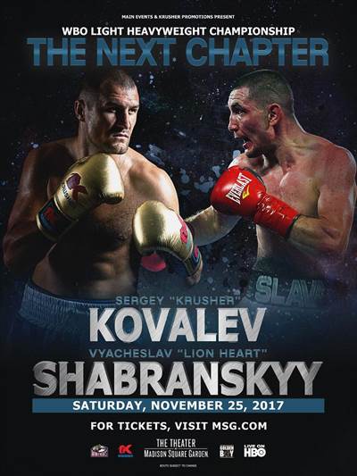 HBO Boxing - Kovalev vs. Shabranskyy