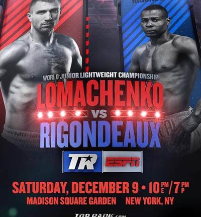 ESPN Boxing - Lomachenko vs. Rigondeaux