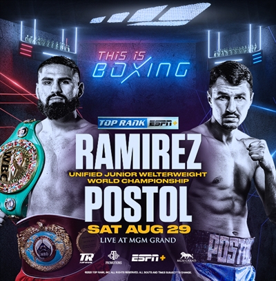 Boxing on ESPN+ - Jose Carlos Ramirez vs. Viktor Postol