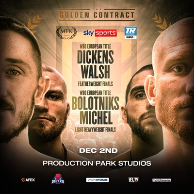 Boxing on ESPN+ - James Dickens vs. Ryan Walsh