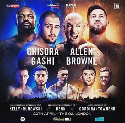 Boxing on DAZN - Allen vs. Browne + Chisora vs. Gashi