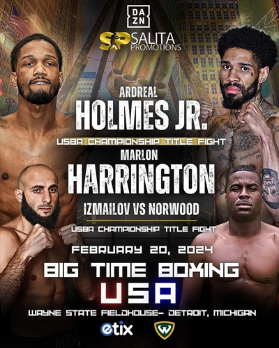 Boxing on DAZN - Ardreal Holmes vs. Marlon Harrington