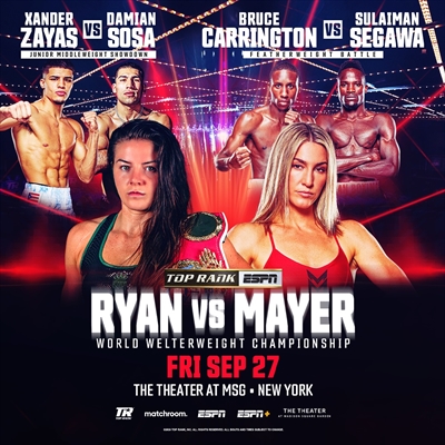 Boxing on ESPN+ - Sandy Ryan vs. Mikaela Mayer