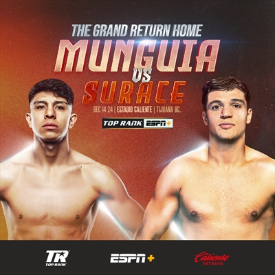Boxing on ESPN+ - Jaime Munguia vs. Bruno Surace