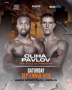 Boxing on DAZN - Etinosa Oliha vs. Alexander Pavlov