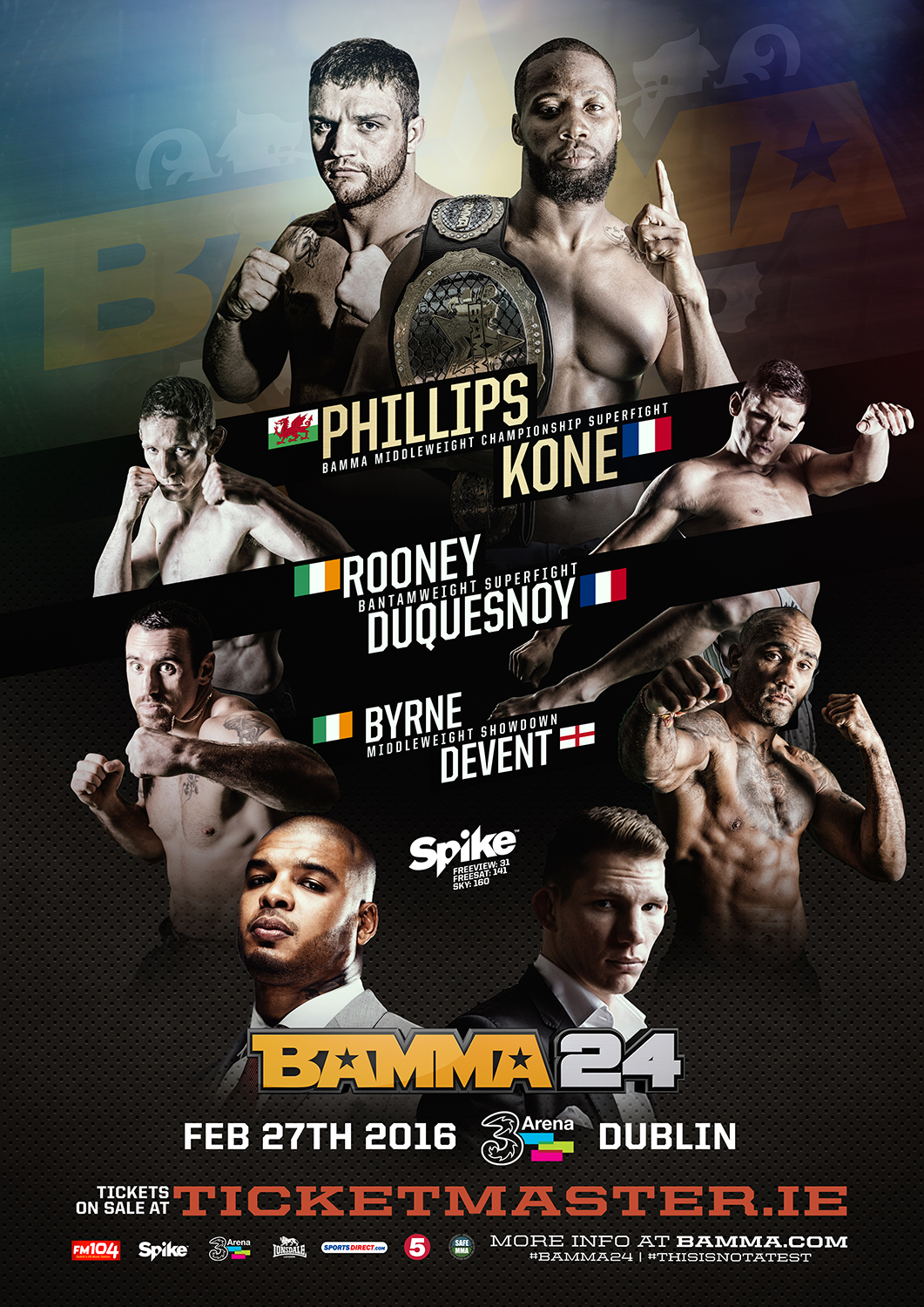 BAMMA 24 - Kone vs. Phillips Poster February 19, 2016