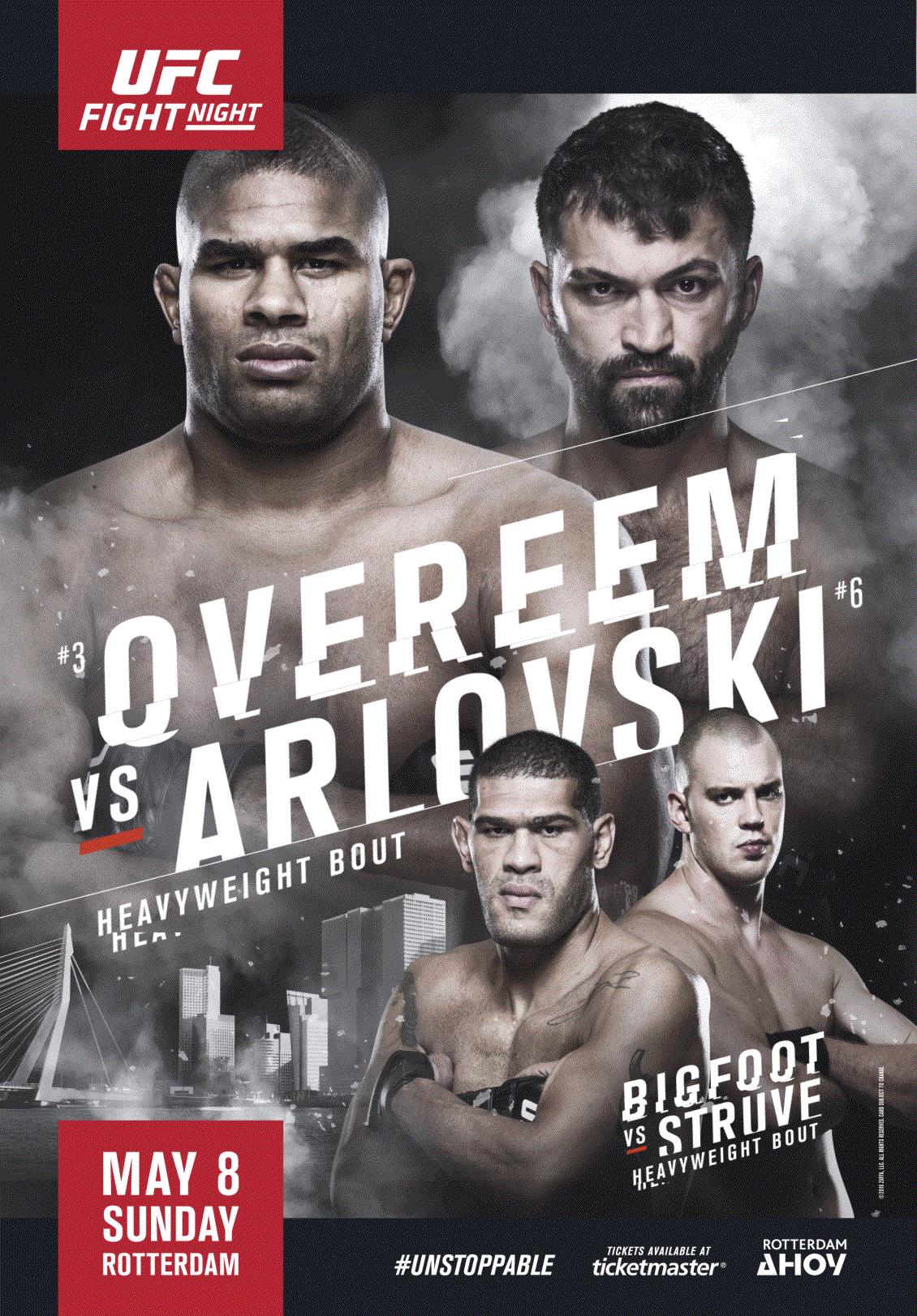UFC Fight Night 87 - Overeem vs. Arlovski Poster April 30, 2016