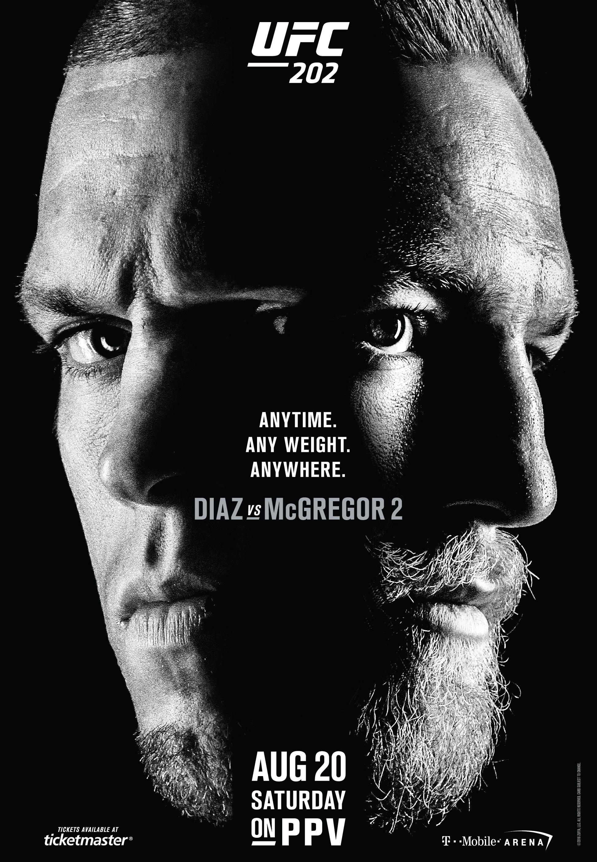 UFC 202 - Diaz vs. McGregor 2 Poster July 14, 2016