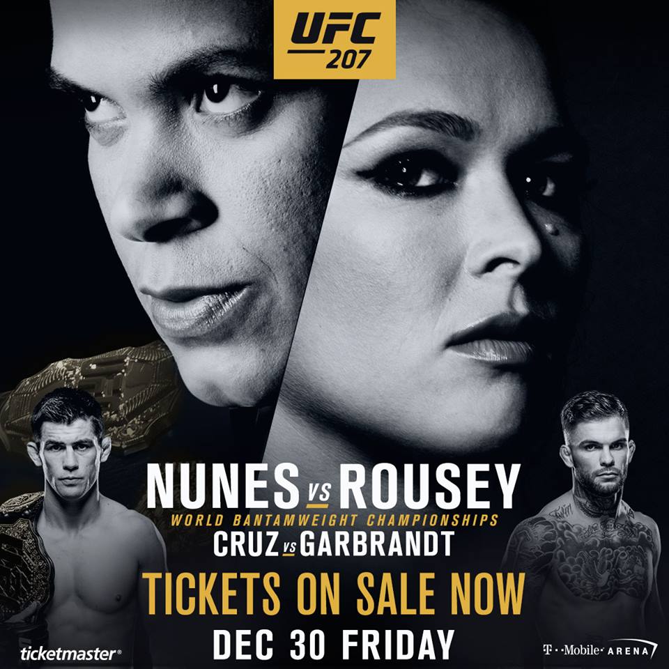 UFC 207 - Nunes vs. Rousey Poster November 04, 2016