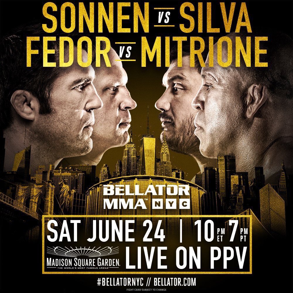 Bellator 180 - Sonnen vs. Silva Poster May 29, 2017