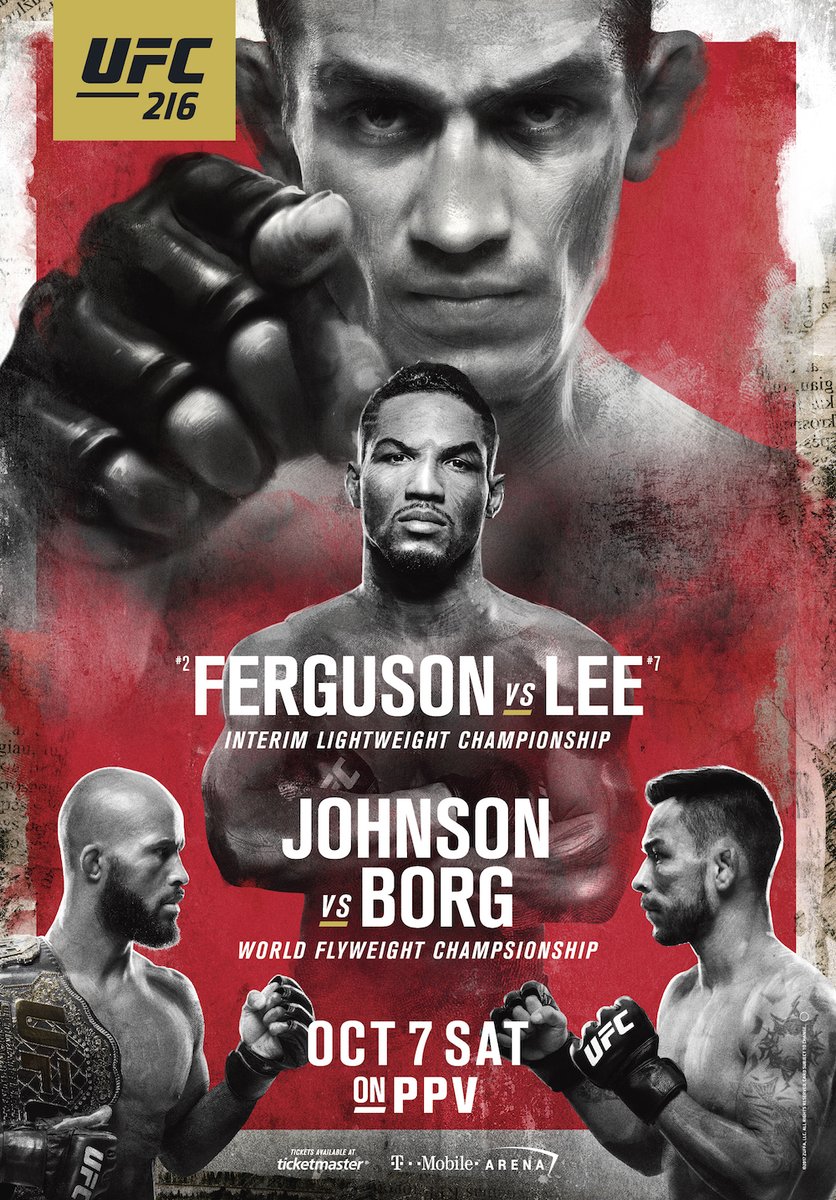 UFC 216 - Ferguson vs. Lee Poster September 18, 2017