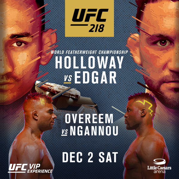 UFC 218 - Holloway vs. Edgar Poster October 30, 2017