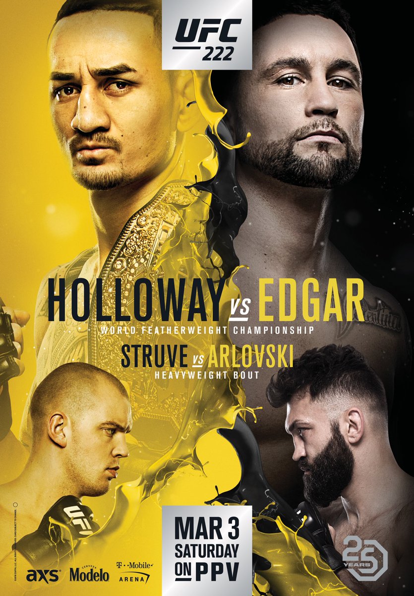 UFC 222 - Holloway vs. Edgar Poster January 23, 2018