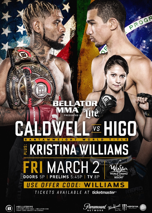 Bellator 195 - Caldwell vs. Higo Poster February 22, 2018