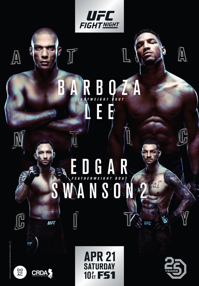 UFC Fight Night 128 - Barboza vs. Lee Poster March 22, 2018