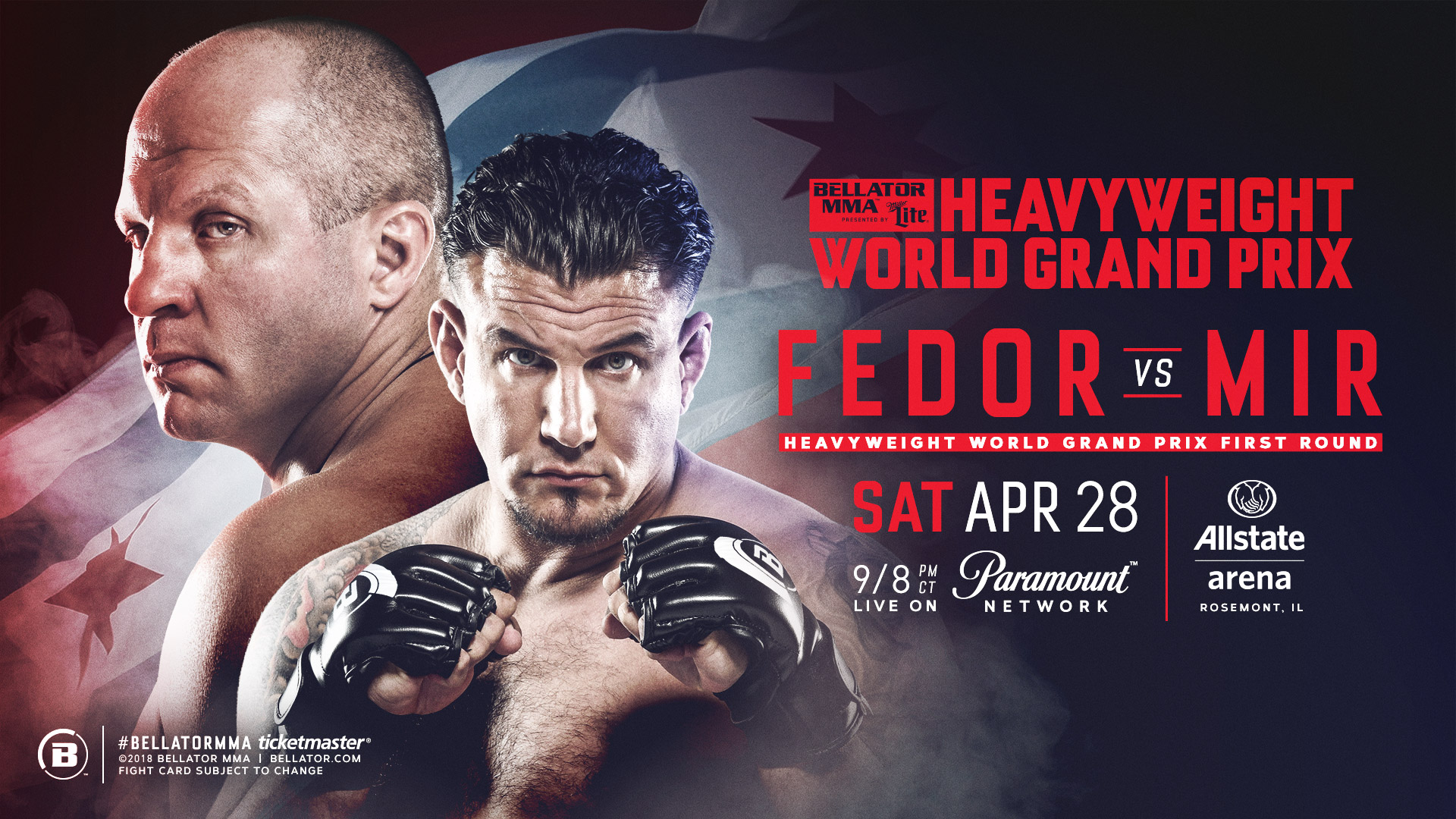 Bellator 198 - Fedor vs. Mir Poster March 26, 2018