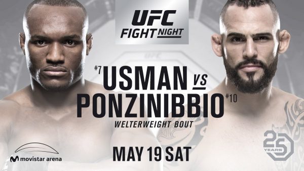 UFC Fight Night 129 - Ponzinibbio vs. Usman Poster March 26, 2018