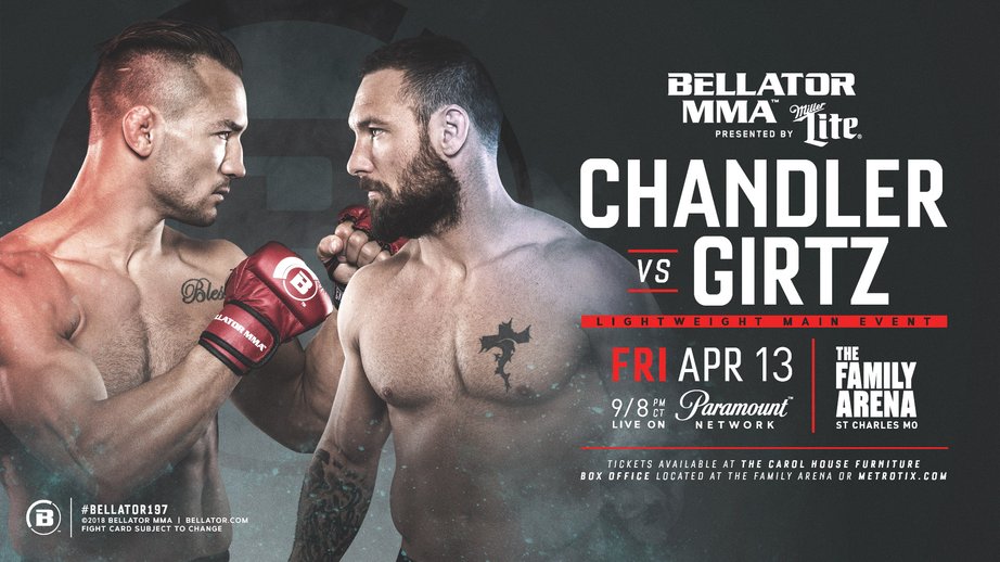 Bellator 197 - Chandler vs. Girtz Poster April 12, 2018