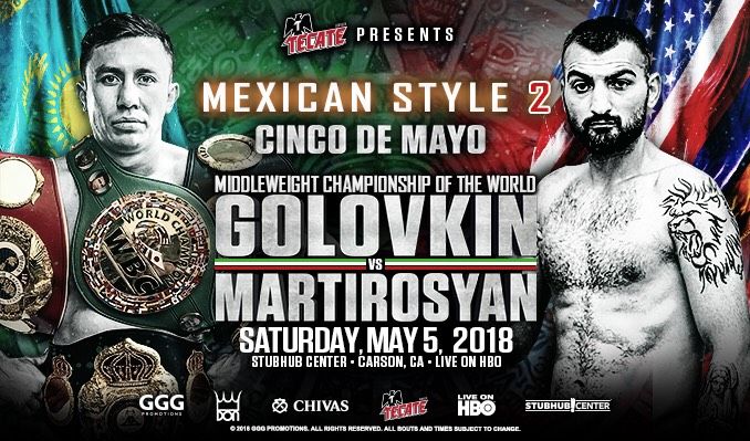 HBO Boxing - Golovkin vs. Martirosyan Poster April 26, 2018