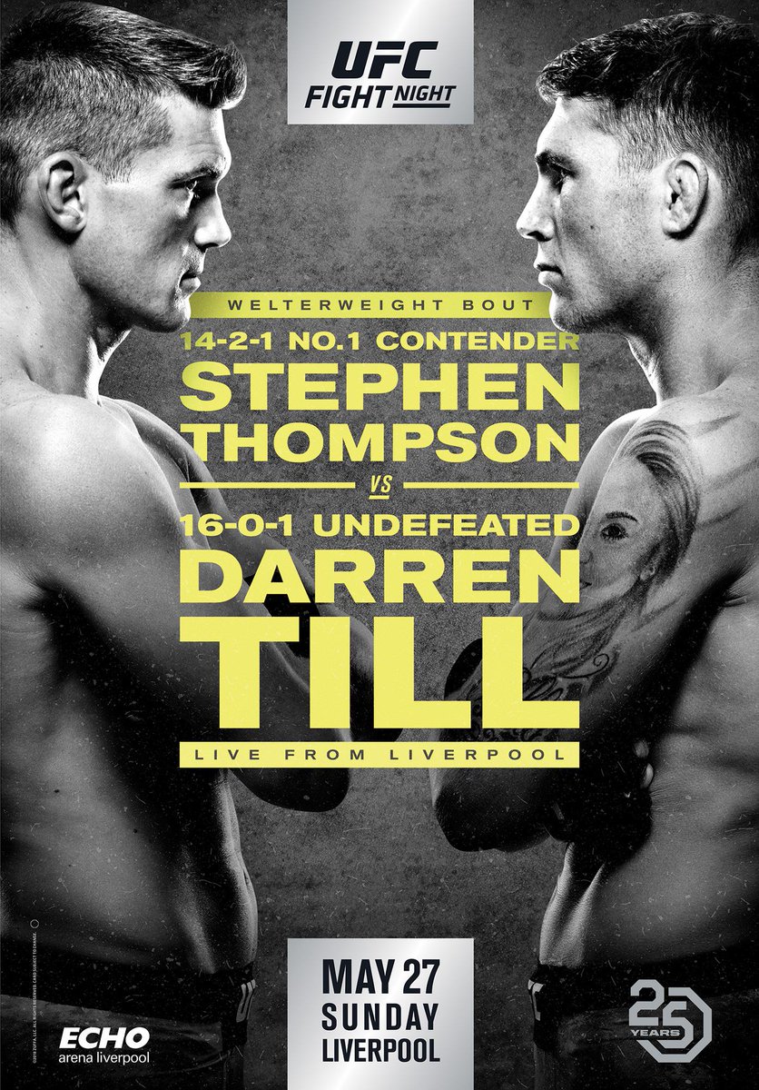 UFC Fight Night 130 - Thompson vs. Till Poster May 23, 2018