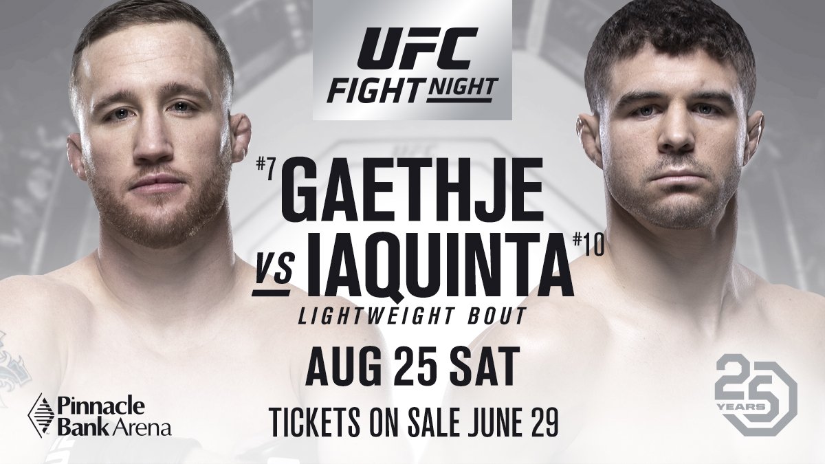 UFC Fight Night 135 - Gaethje vs. Iaquinta Poster June 22, 2018