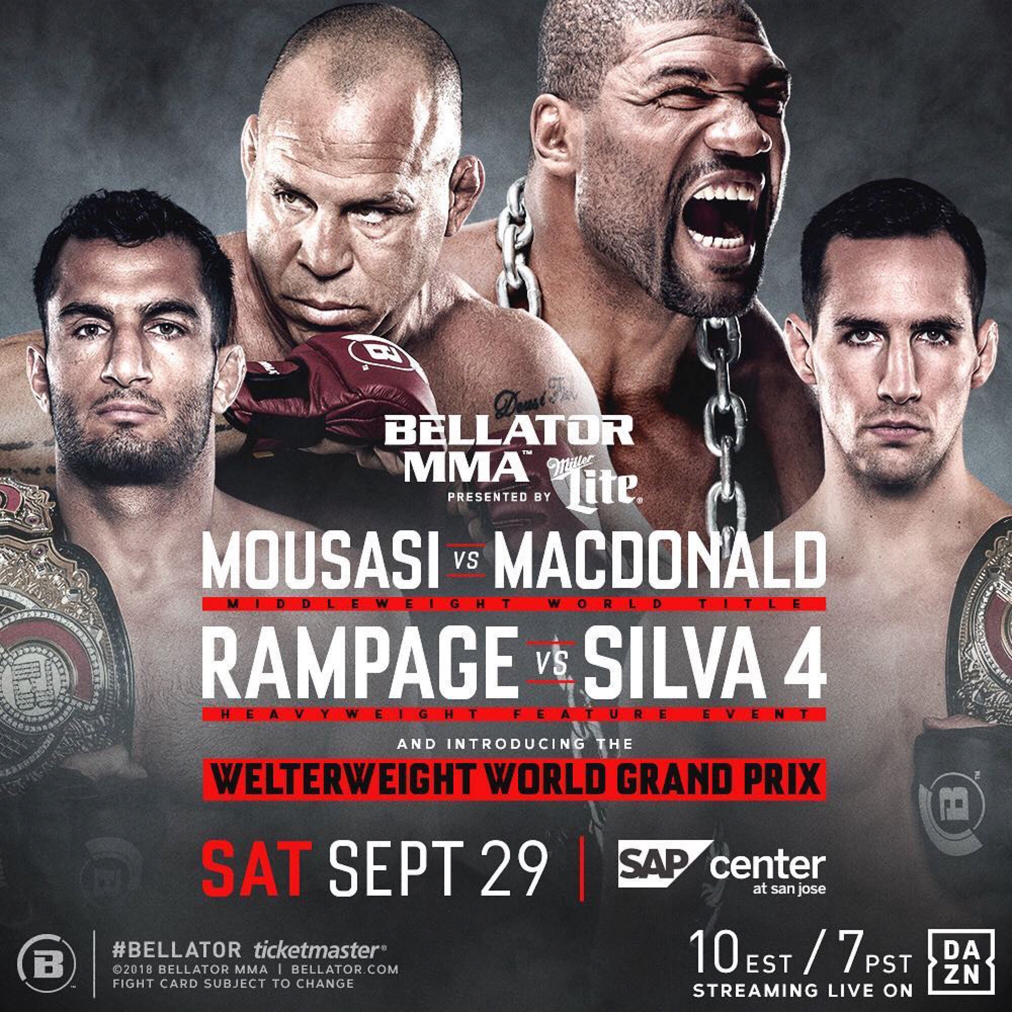 Bellator 206 - Mousasi vs. MacDonald Poster August 28, 2018