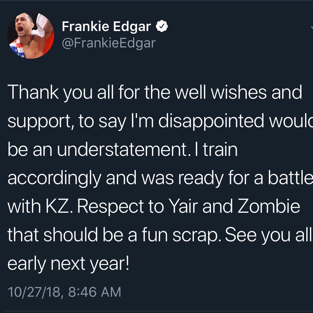 Frankie Edgar IG Post - ????