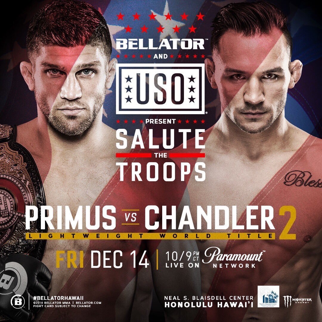 Bellator 212 - Primus vs. Chandler 2 Poster November 21, 2018