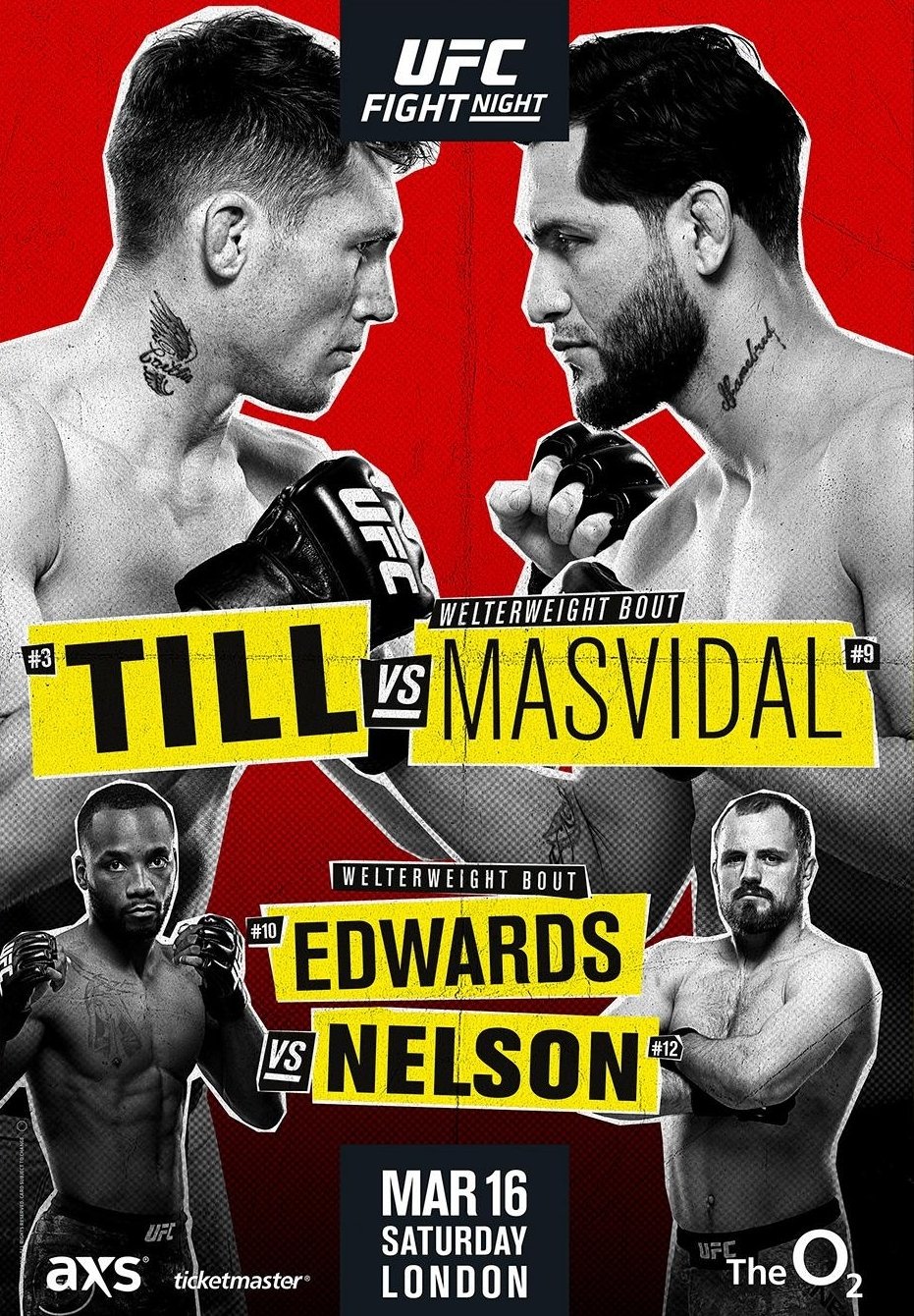 UFC Fight Night 147 - Till vs. Masvidal Poster February 27, 2019
