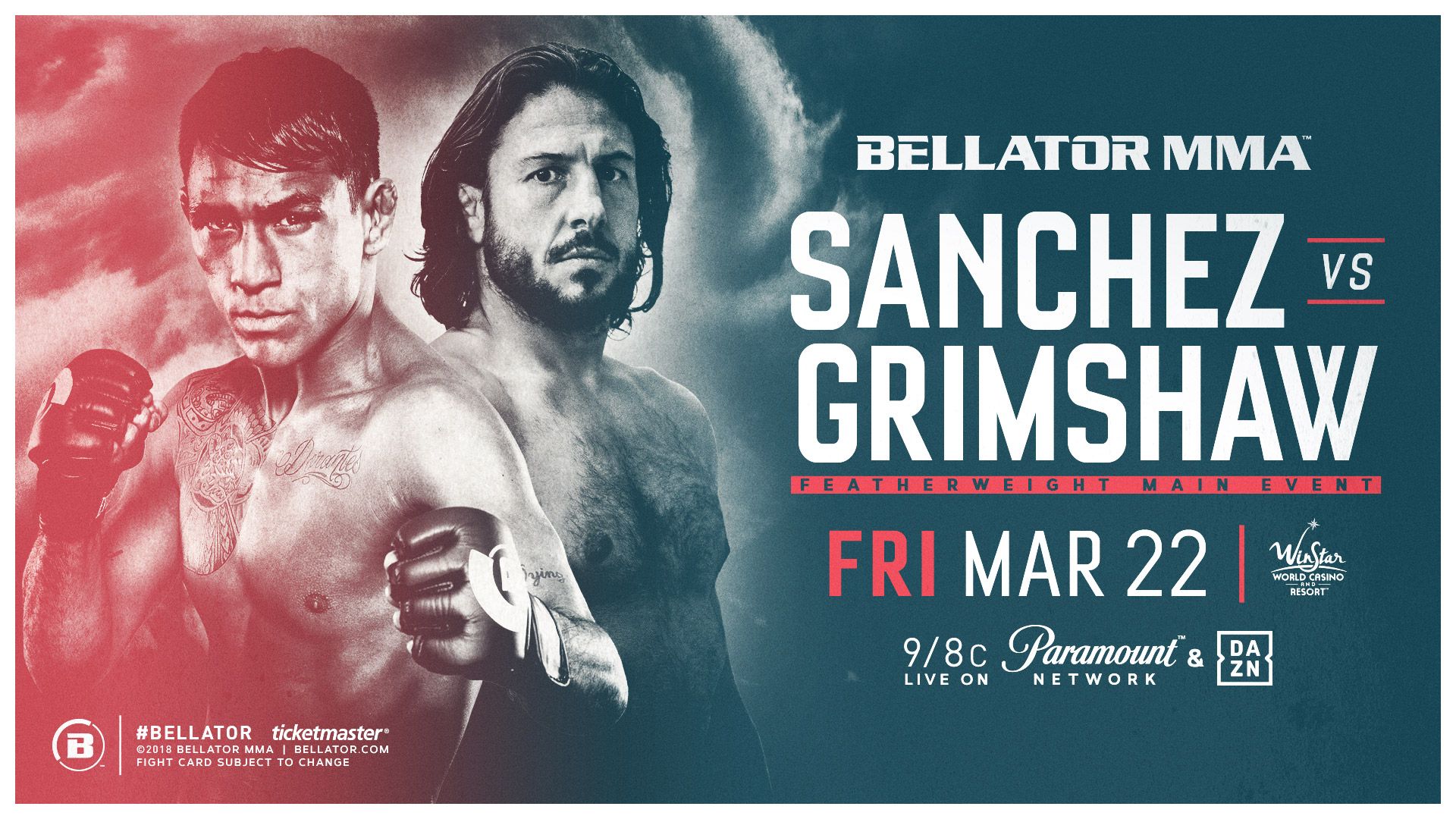Bellator 218 - Sanchez vs. Grimshaw Poster February 27, 2019