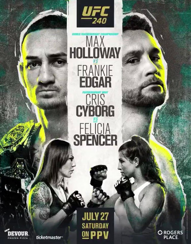 UFC 240 Poster June 25, 2019
