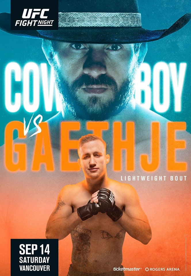 UFC Fight Night 158 Poster August 10, 2019