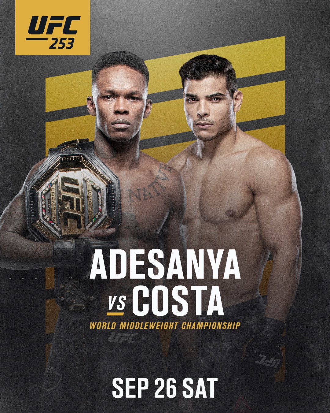 UFC 253 Poster August 18, 2020