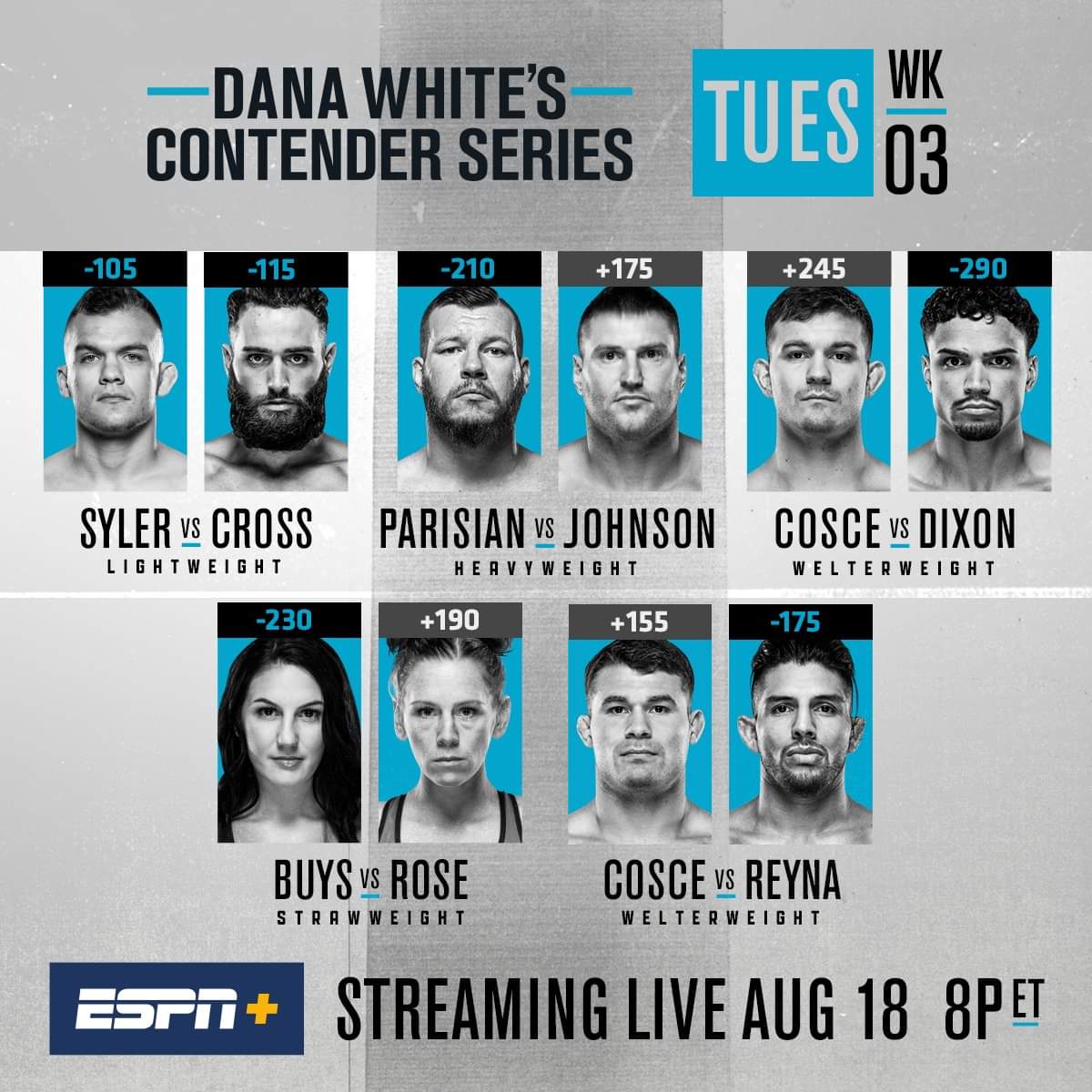 DWCS Season 4 Week 3 Poster August 18, 2020