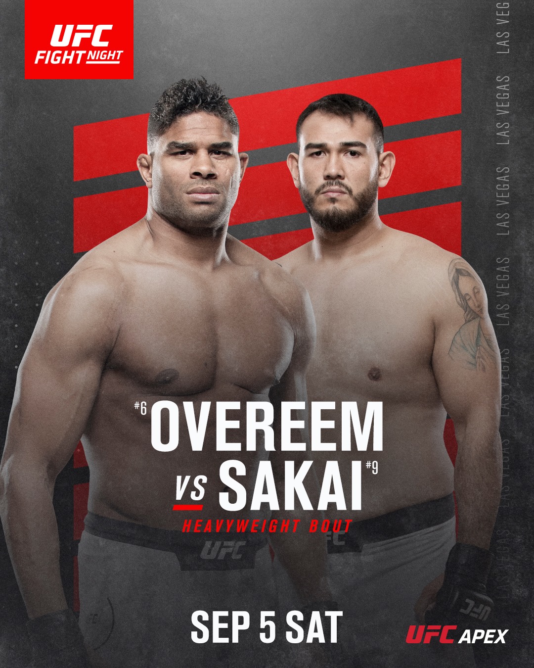 UFC Fight Night - Overeem vs. Sakai Poster August 23, 2020