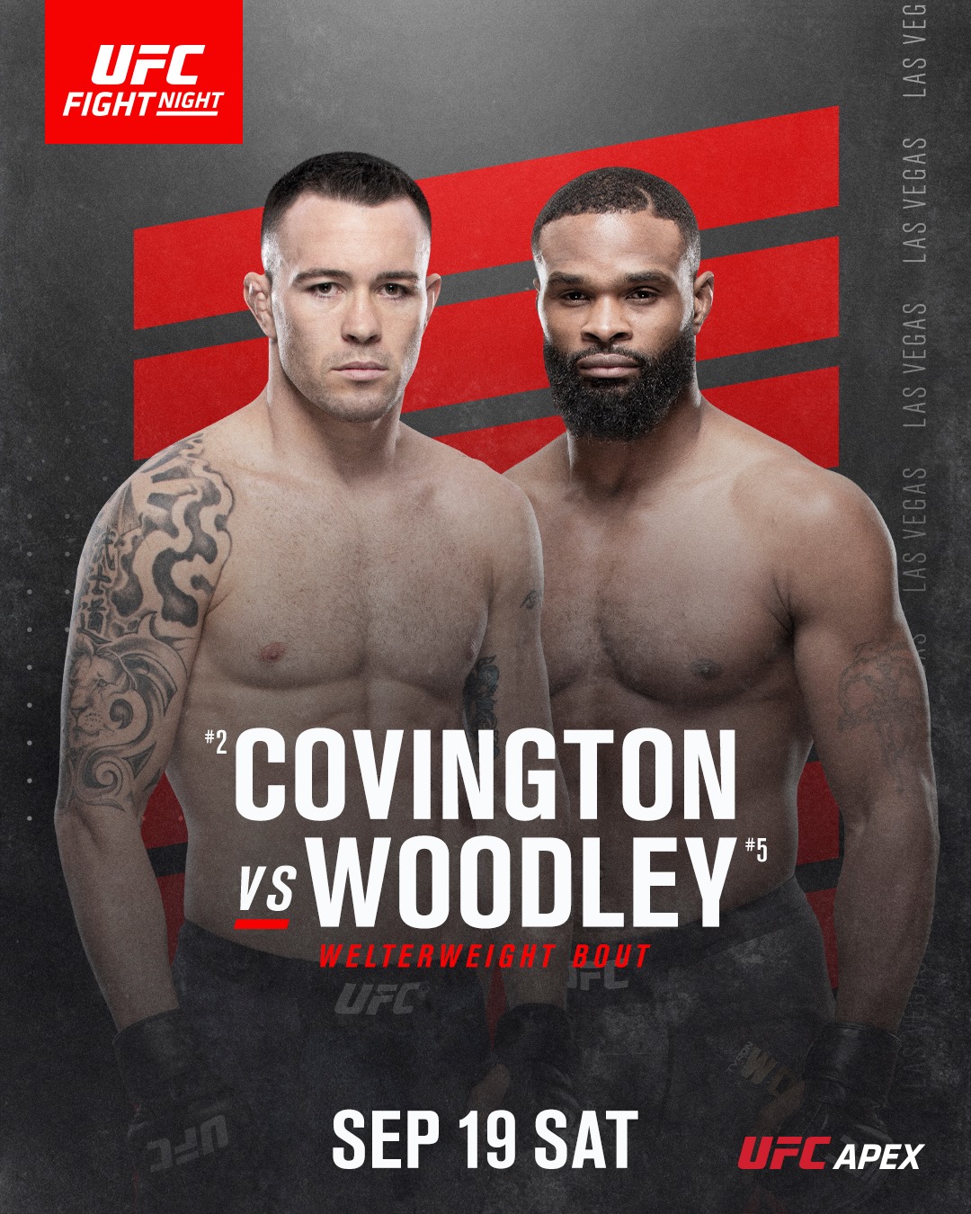 UFC Fight Night - Covington vs. Woodley Poster August 23, 2020