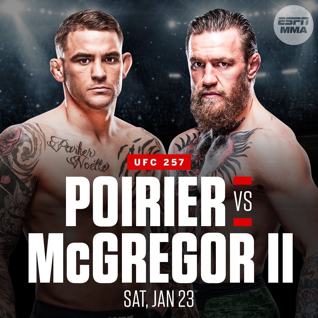 UFC 257 Poster November 22, 2020