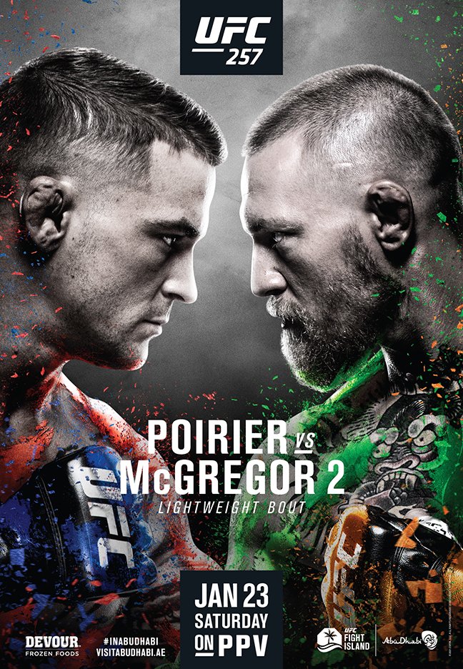 UFC 257 Poster December 23, 2020