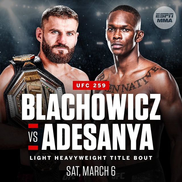 UFC 259 Poster January 02, 2021