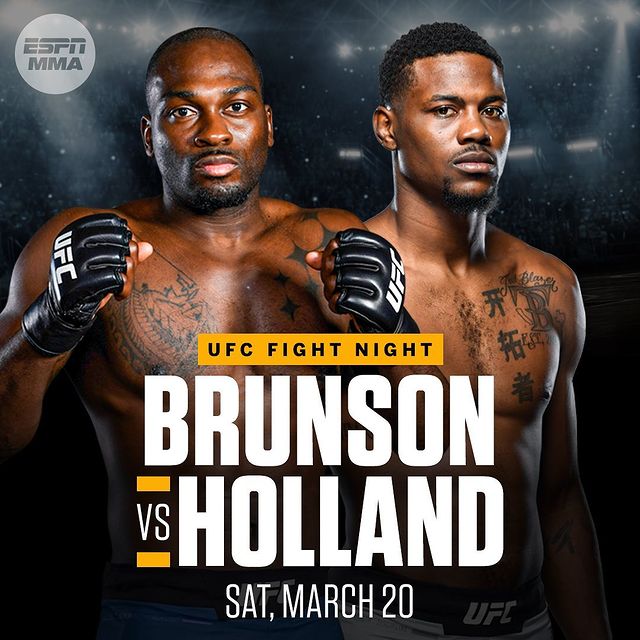 UFC Fight Night - Brunson vs. Holland Poster January 02, 2021