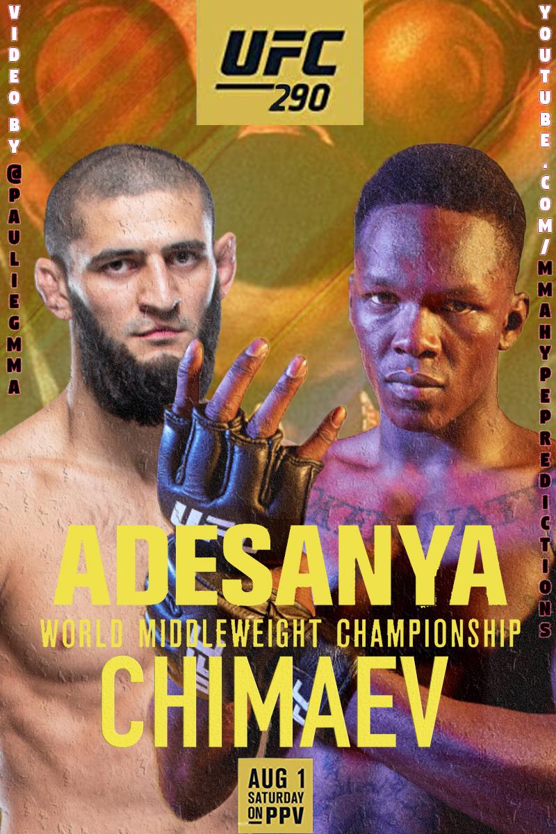 Israel Adesanya vs Khamzat Chimaev Fight Poster