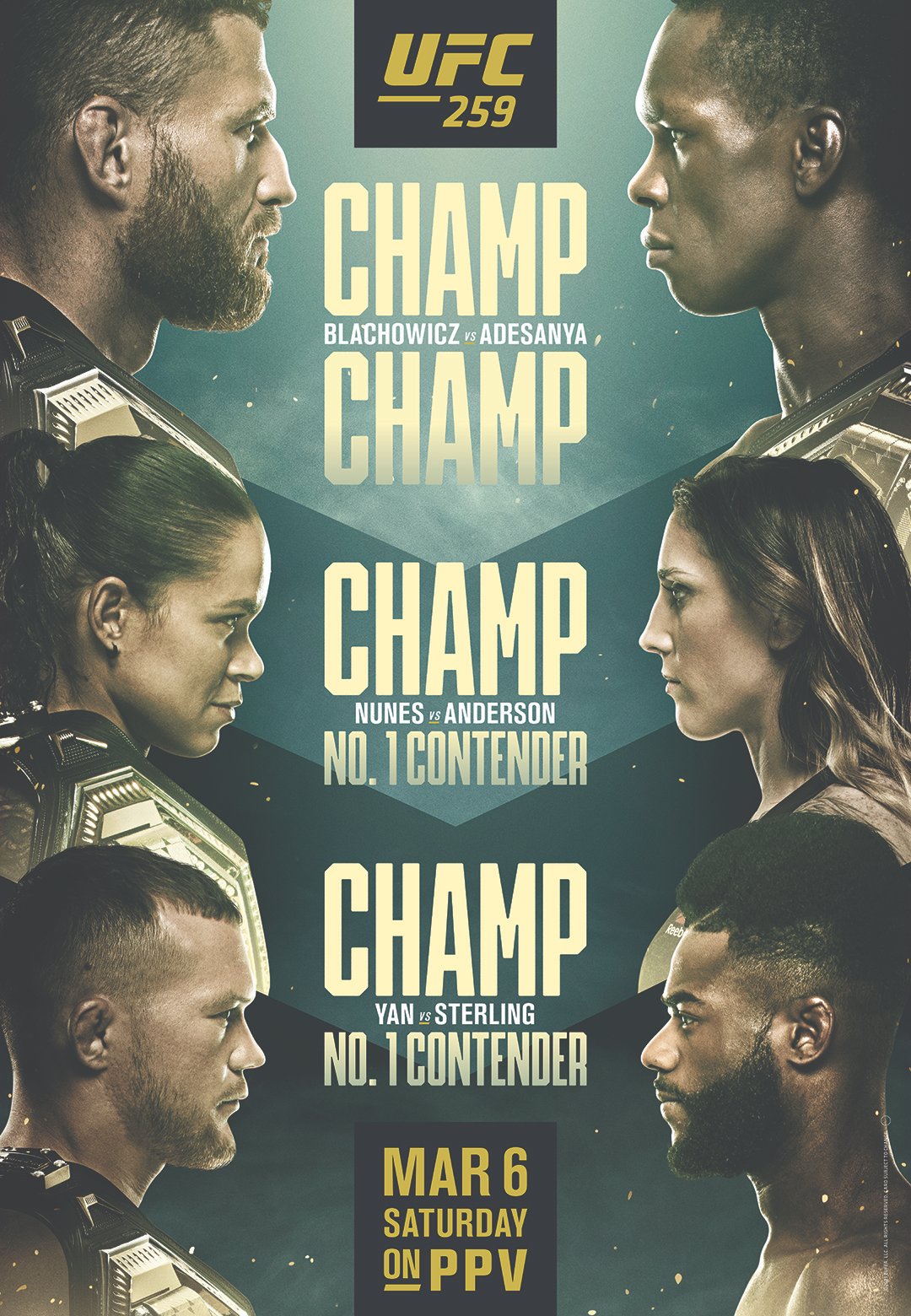 UFC 259 Poster February 13, 2021