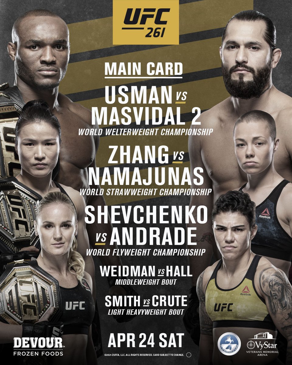 UFC 261 Poster March 26, 2021