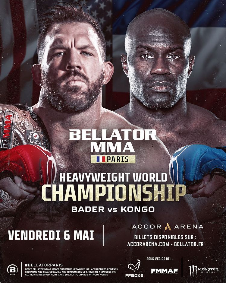 Bellator Paris - Bader vs. Kongo 2 Poster January 30, 2022