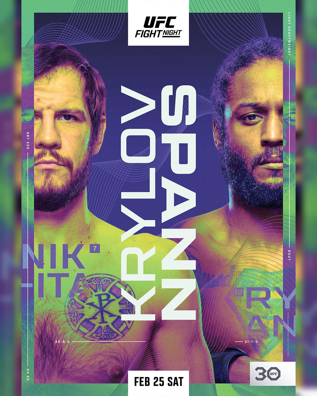 UFC Fight Night 220 Poster February 20, 2023