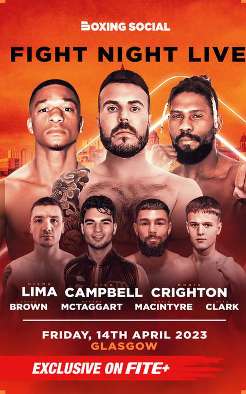 Boxing Social - Fight Night Live Poster April 03, 2023