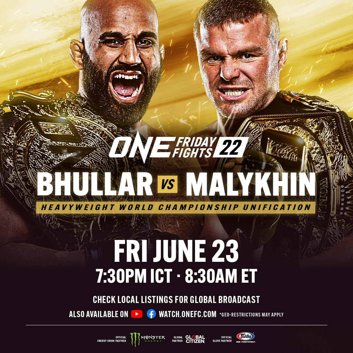 One Friday Fights 22 Poster June 20, 2023