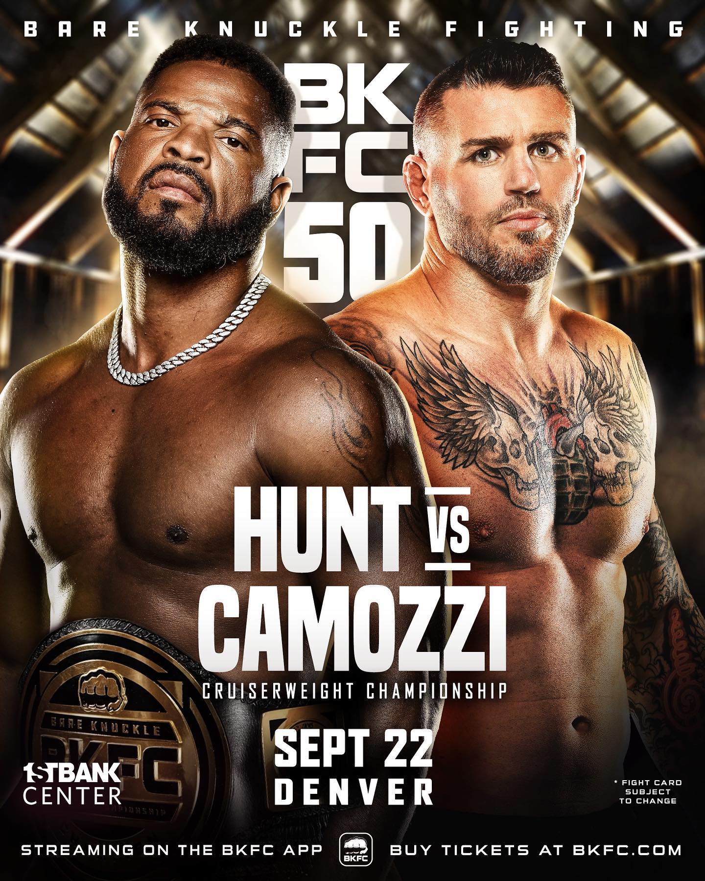 BKFC 50 Poster August 20, 2023