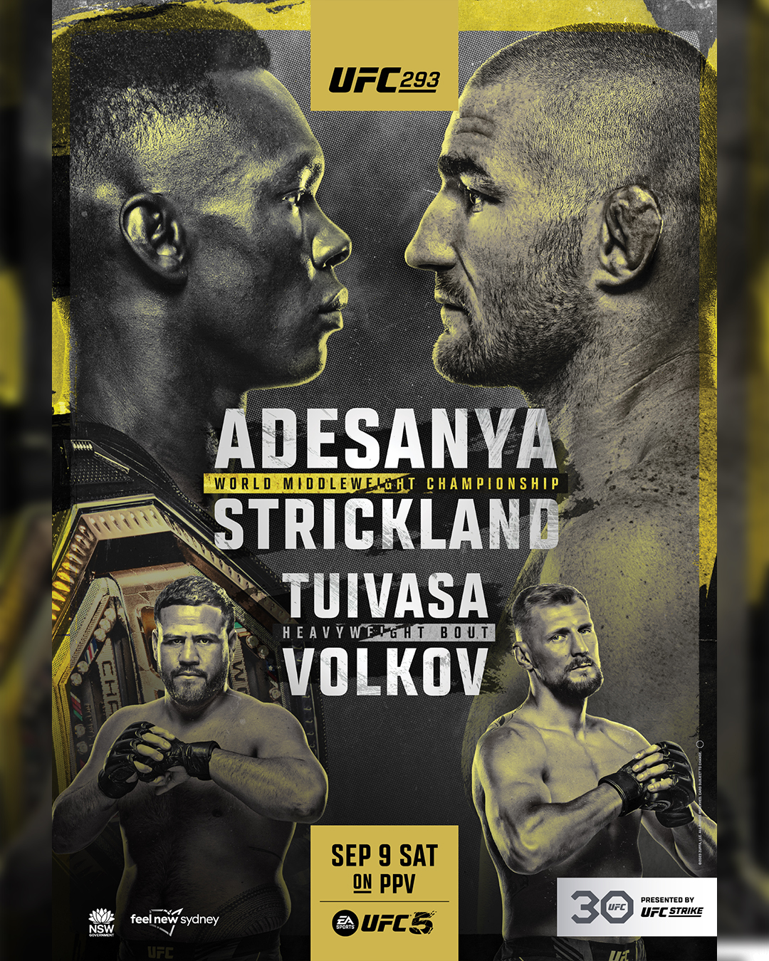 UFC 293 Poster September 04, 2023